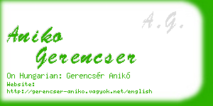 aniko gerencser business card